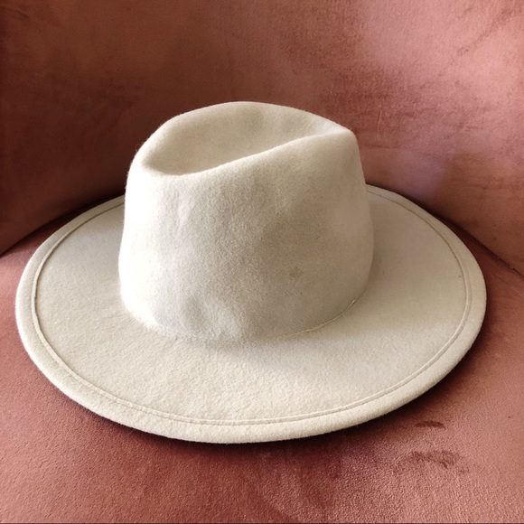 NEW HAT ATTACK at Revolve 100% Wool Beige Wide Brim Hat OS main image 14